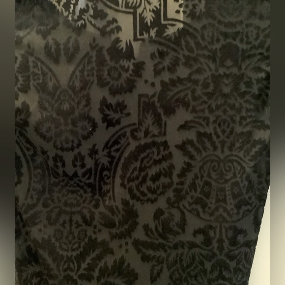 NWOT Ralph Lauren Denim And Supply Black Velvet Textured Long Sleeve Top XXS - Picture 3 of 5